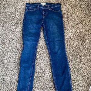 Never worn dark blue skinny jeans.